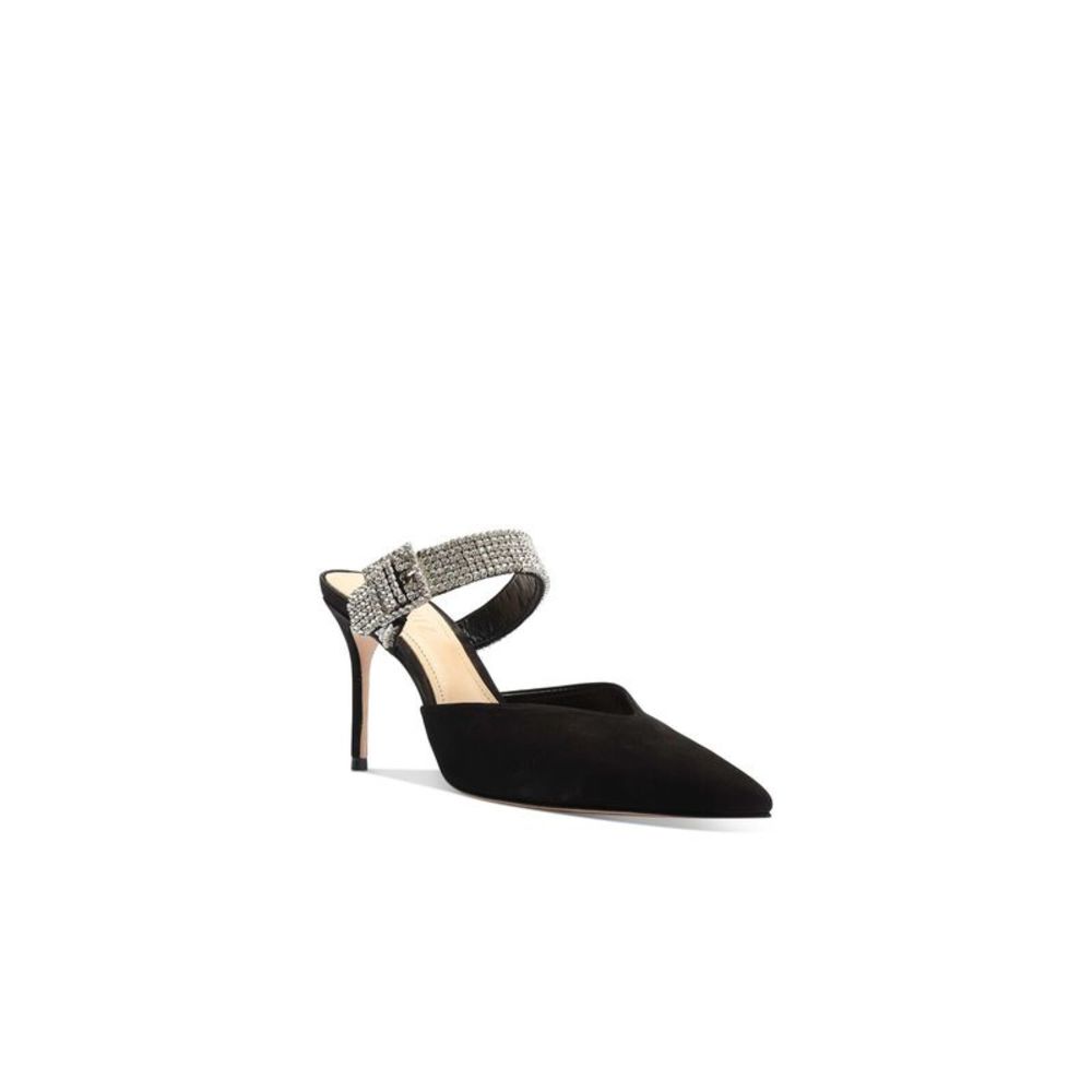 SCHUTZ Womens Black Gem Tishara Stiletto Slip On Heeled Mules Shoes 6.5 B